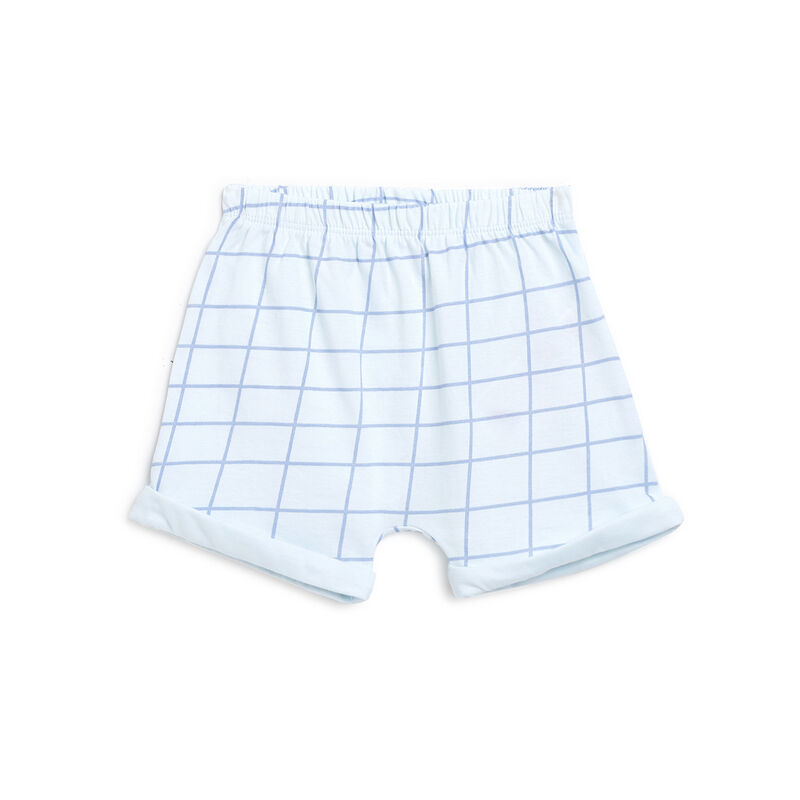 Boys Light Blue Knitted T-Shirt with Short Trouser image number null
